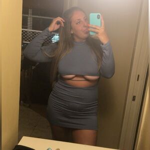 Fashion Nova Slate Blue Cutout Bodycon Dress